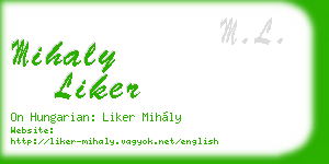 mihaly liker business card